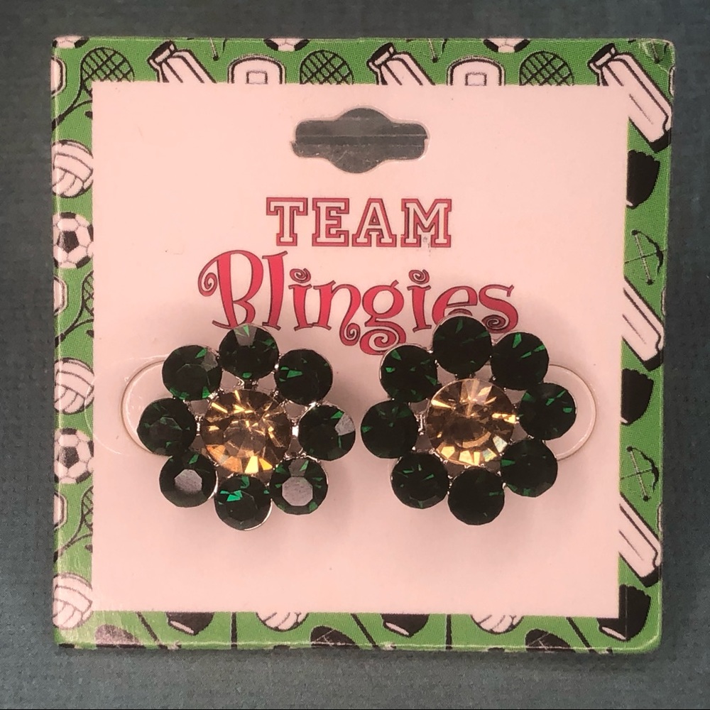❤️ Green Bay Packers Green & Gold Earrings